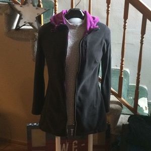 Hip length fleece jacket